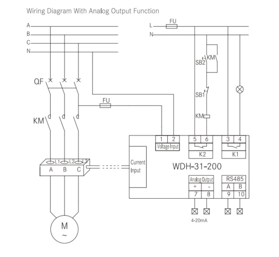 Wdh31200 9 Types Protection MultiFunction Intelligent Motor Protection Controller