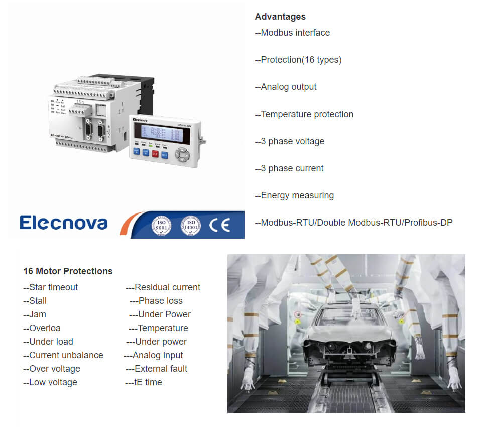 Elecnova Wdh31500 Series Industrial Update Wide Range Programmable Relay Output Intelligent Electric Motor Controller