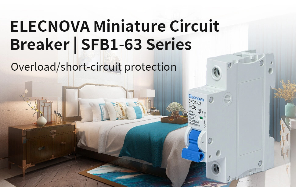Miniature Circuit Breakers DINRail MCB 5060Hz Current of 6AMP Voltage 400V Overload