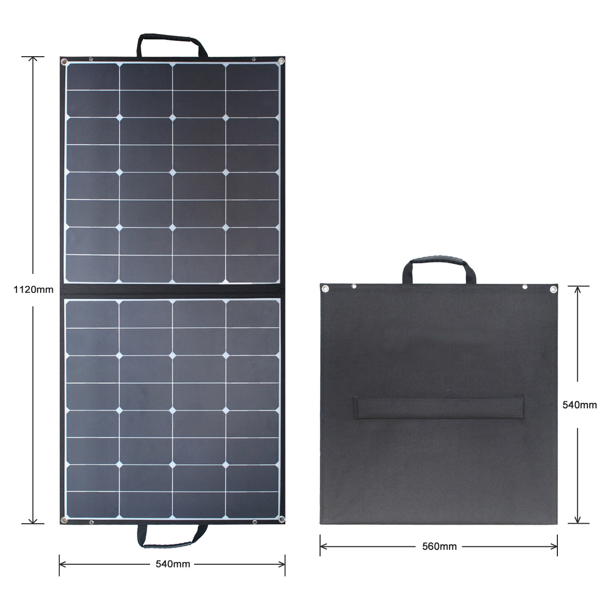 100W 18V SunPower foldable solar panel twofold