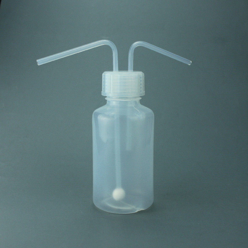 14 inch tubing connected PFA gas washing bottle perfluoroalkoxy alkanes absorbent bottle