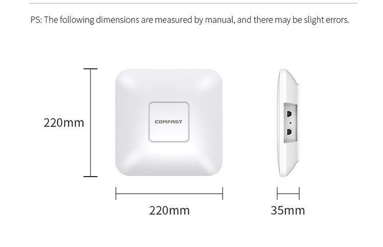 CFE390AX WiFi 6 Ceiling Access Point 1800Mbps 24GHz 58GHz 80211AX Gigabit Wireless AP WiFi Access Point