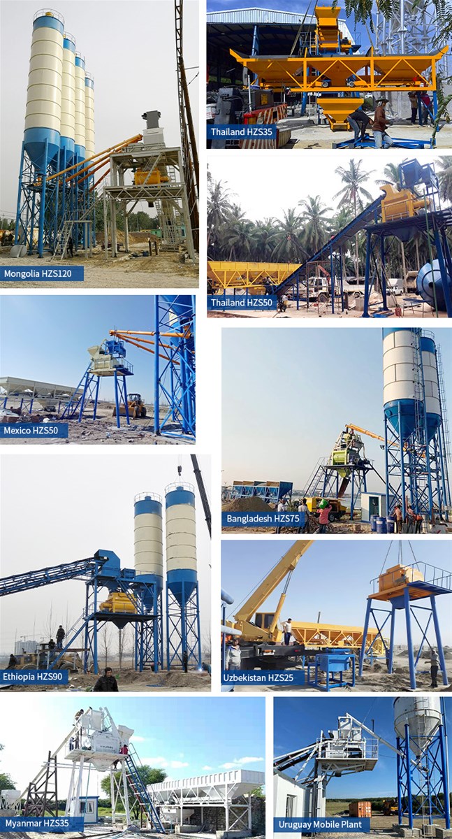 statationary ready mix concrete batching plant mixing machine manufacturer