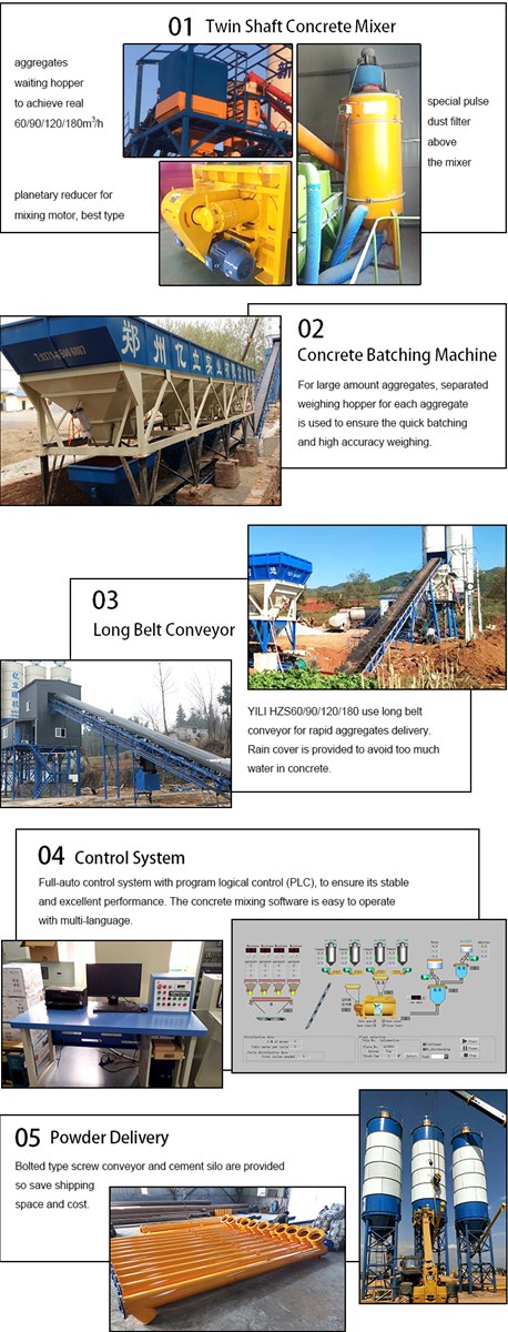 statationary ready mix concrete batching plant mixing machine manufacturer