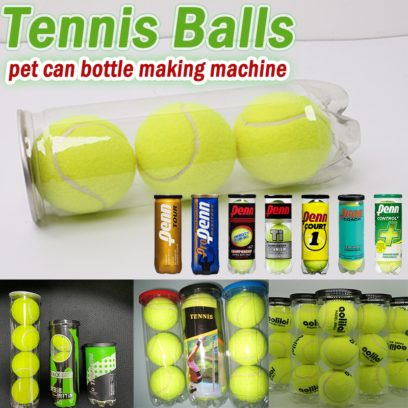 Tennis balls bottles making machine for tennis balls pet can bottles manufacturing