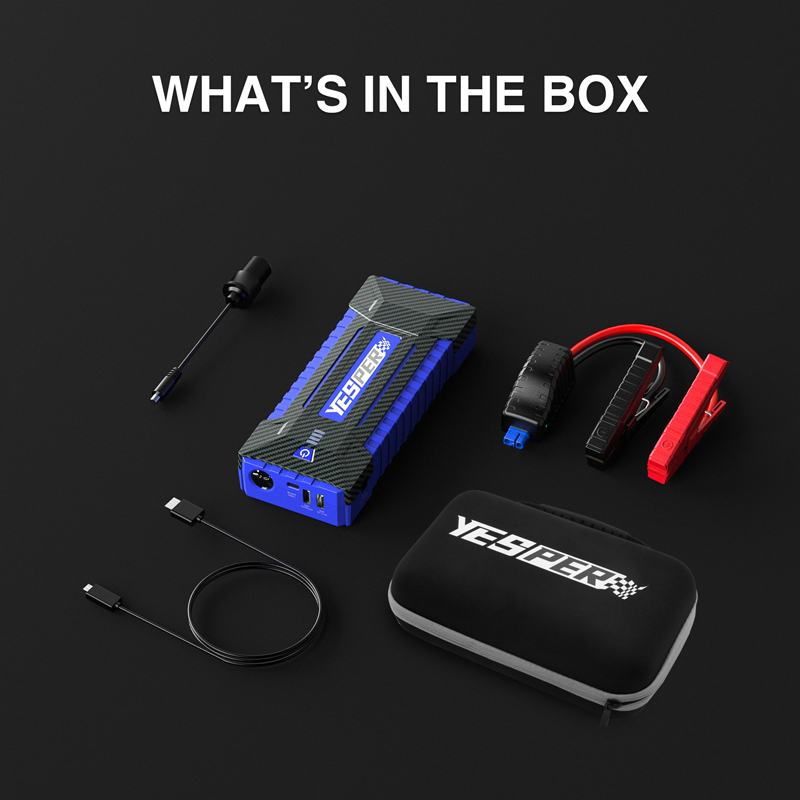 Yesper New Design 24000mAh Portable Power Bank 12V Fast Charger Jump Starter for Camping