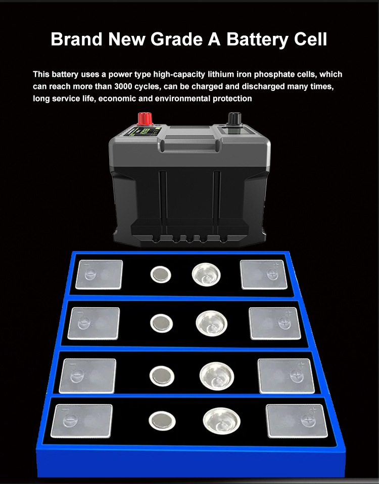 Fast Shipping Most Popular Deep Cycle 12V 50Ah Lifepo4 Battery With Bluetooth