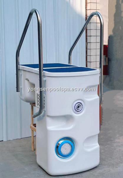 Adult pool filtration system acrylic wall hung integrated swimming pool filter