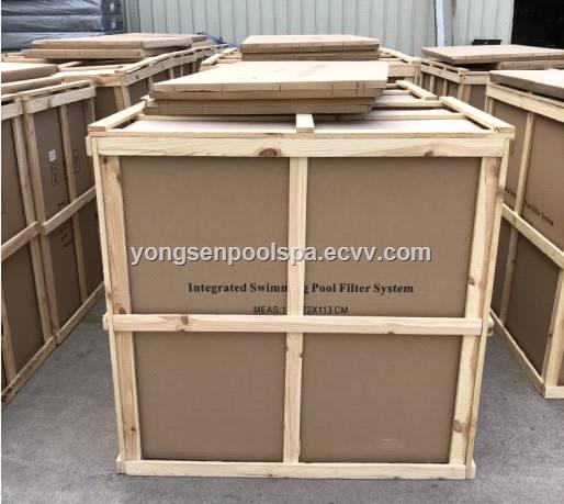 Adult pool filtration system acrylic wall hung integrated swimming pool filter