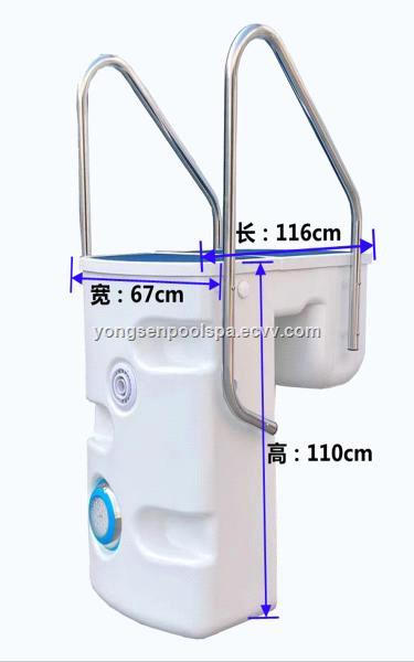 Adult pool filtration system acrylic wall hung integrated swimming pool filter