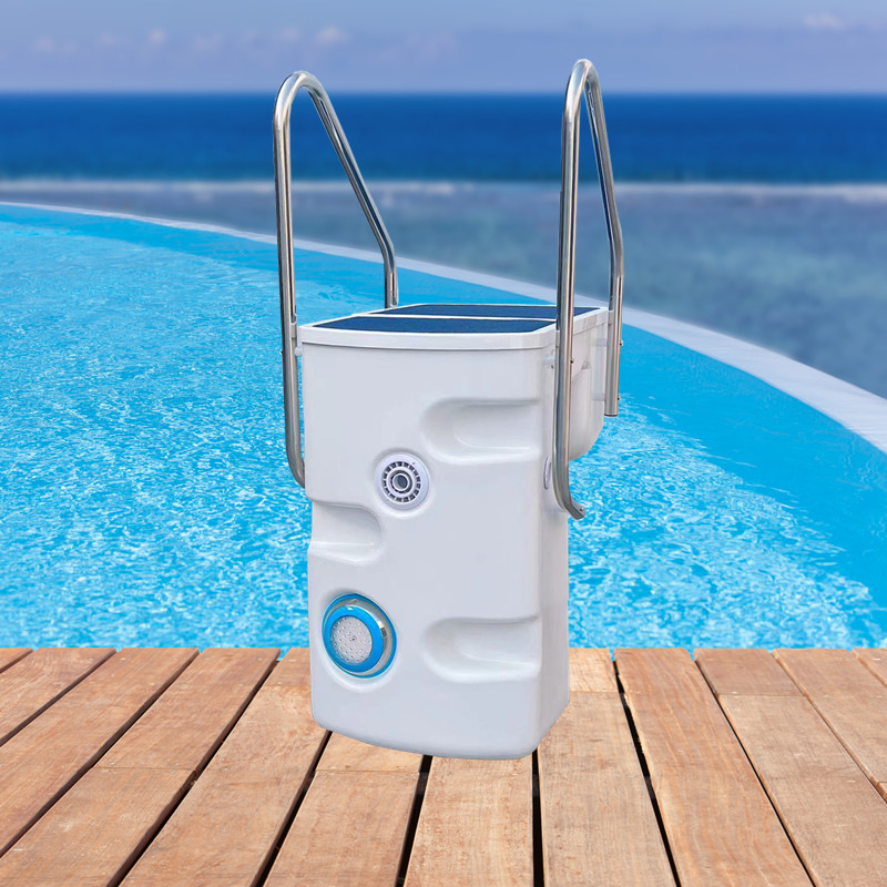 Adult pool filtration system acrylic wall hung integrated swimming pool filter