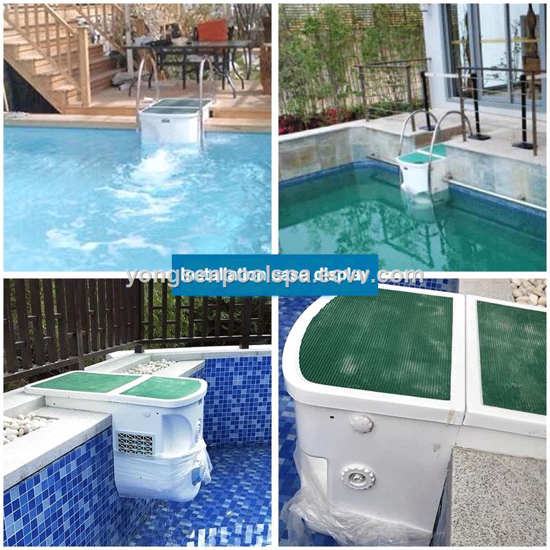 Adult pool filtration system acrylic wall hung integrated swimming pool filter
