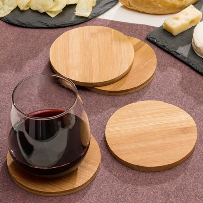 bamboo coaster and bamboo tray and spoons set