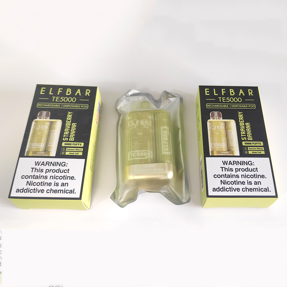 Original ELFBAR TE5000 Disposable Pod Device 550mAh Rechargeable Disposables Vapes Pods 5 5000 Puffs Authentic ELF Bar