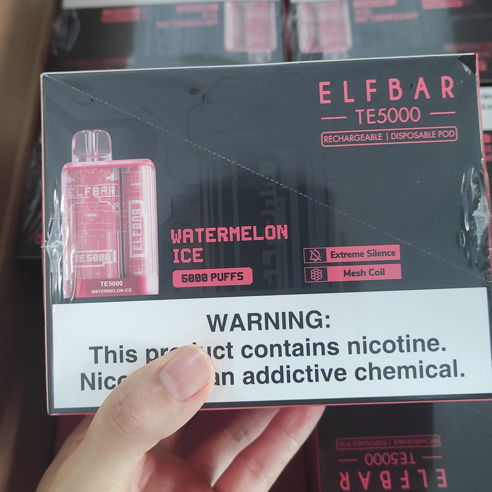 Original ELFBAR TE5000 Disposable Pod Device 550mAh Rechargeable Disposables Vapes Pods 5 5000 Puffs Authentic ELF Bar