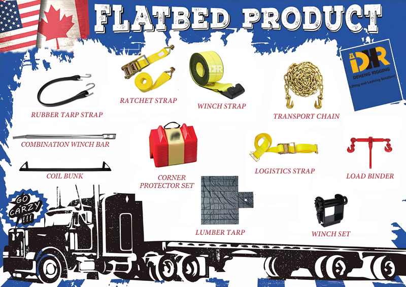 Heavy Duty Ratchet Tie Down Strap Lashing Load Straps with Wire Hook for Truck Cargo Control