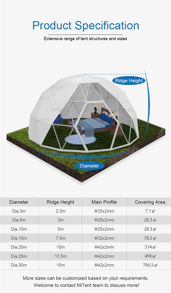 Multiusage Marquee Wedding Party Church Outdoor Geodesic Dome Tent for Sale