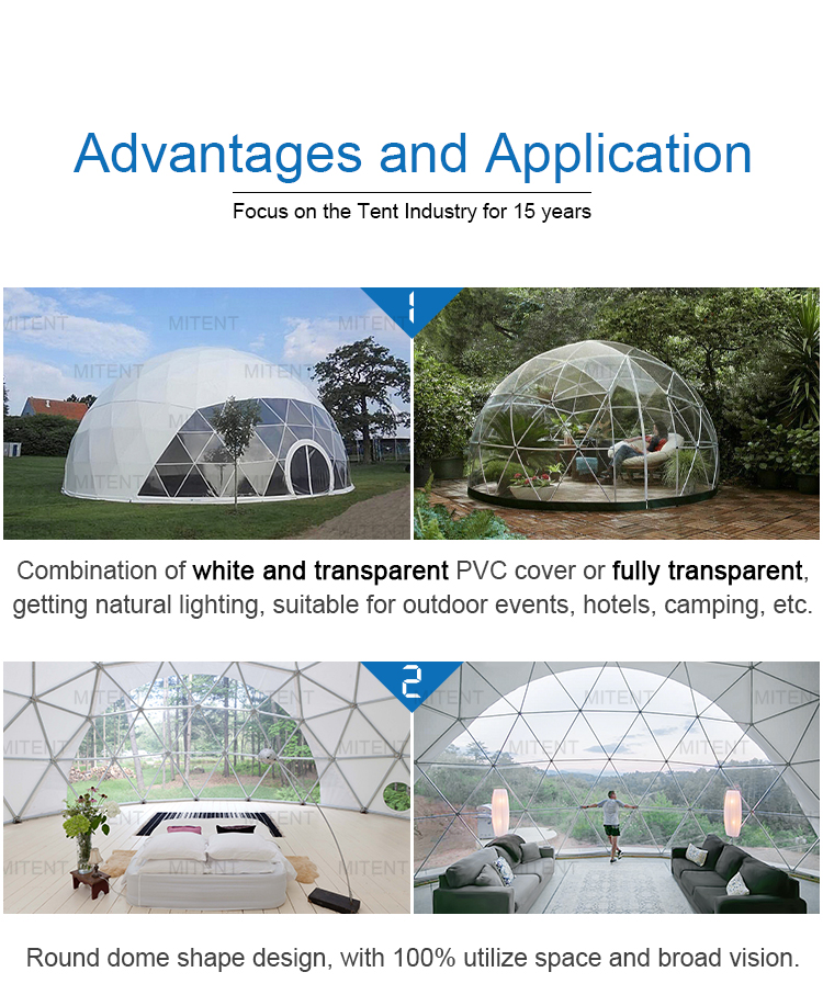 Multiusage Marquee Wedding Party Church Outdoor Geodesic Dome Tent for Sale