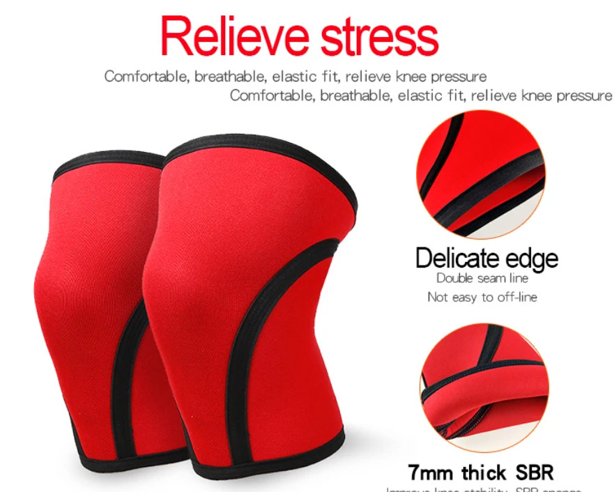 Custom Size Weightlifting Knee Support Powerlifting 7 mm neoprene Weight lifting Knee sleeve