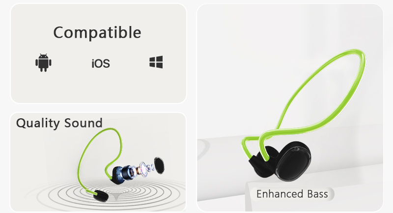 New Air Conduction Fashion Sports Open Headphones with Long Range Bluetooth 53