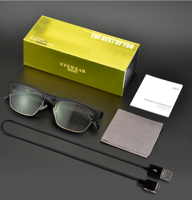 smart Bluetooth glasses listening music and phone calls anti blue light lenses sunglasses night vision lenses