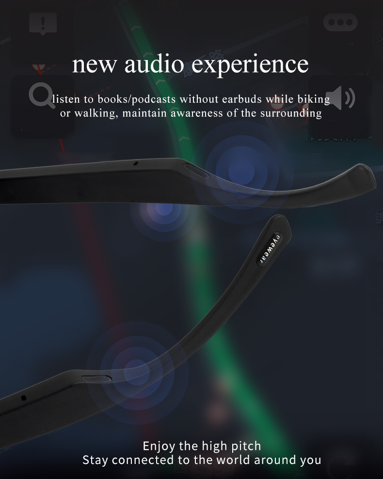 smart Bluetooth glasses listening music and phone calls anti blue light lenses sunglasses night vision lenses