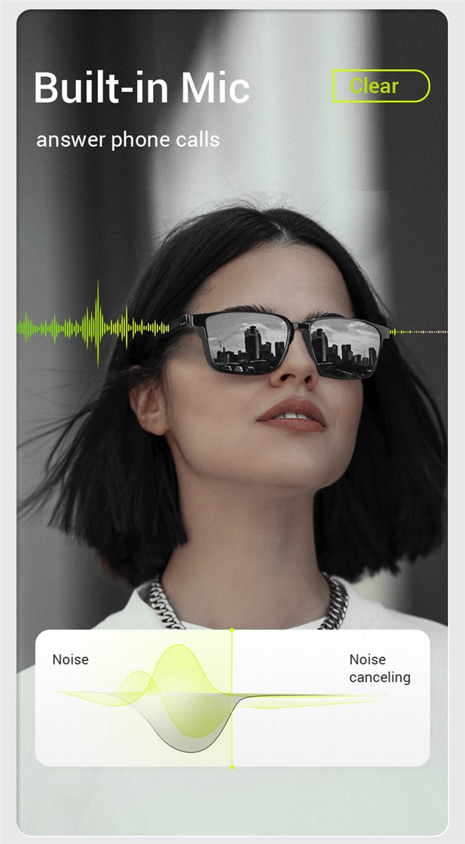 smart Bluetooth glasses listening music and phone calls anti blue light lenses sunglasses night vision lenses