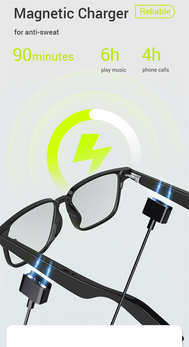smart Bluetooth glasses listening music and phone calls anti blue light lenses sunglasses night vision lenses