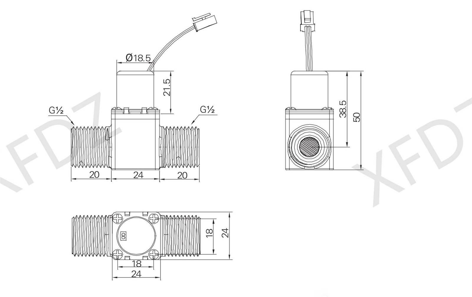 G12 inch BSPP 6V DC 36V latching pulse bistable plastic brass water solenoid valve for sensor faucet urinal toilet