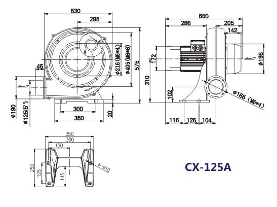 Pump type medium pressure fan flow blower dust material gas conveying exhaust fan