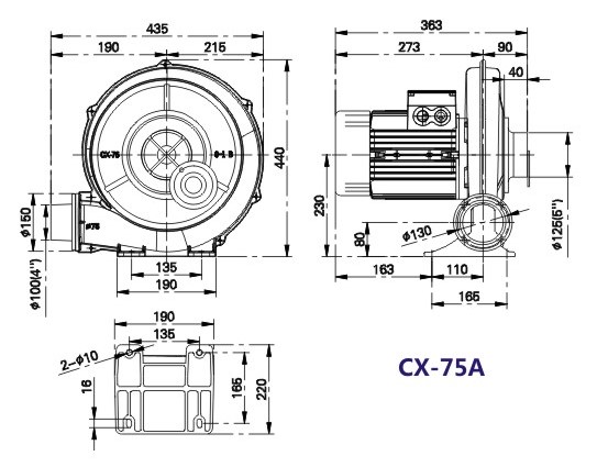 Pump type medium pressure fan flow blower dust material gas conveying exhaust fan