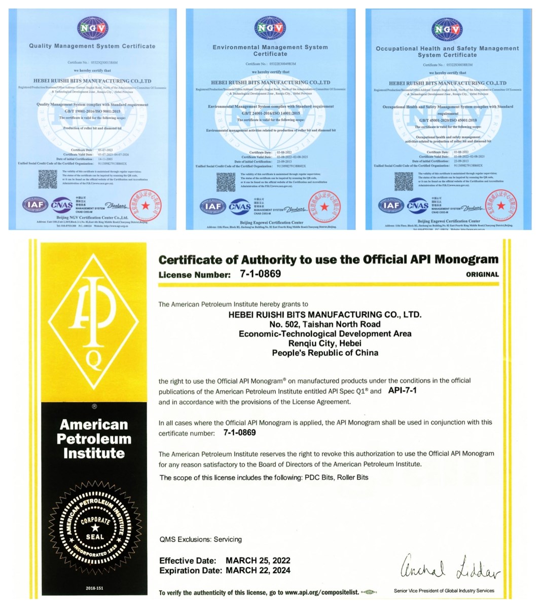 China Manufacturer of API Standard PDC Bits for Oil and Gas Well Drilling