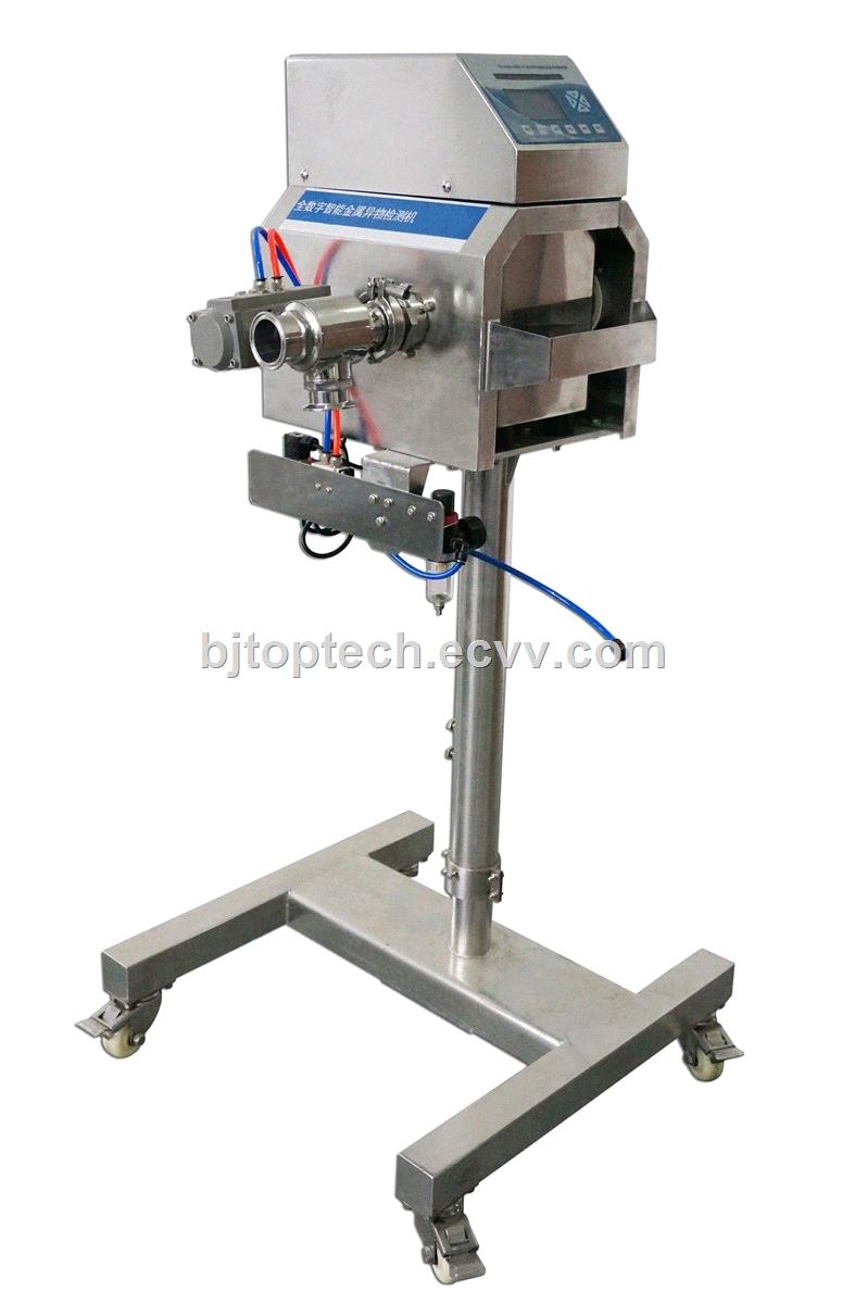 high sensitivity pipeline metal detector for jampastesaucemilk product inspection