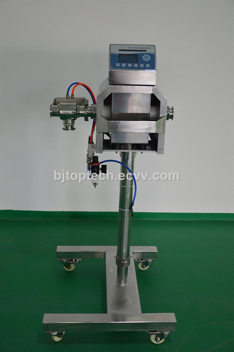 high sensitivity pipeline metal detector for jampastesaucemilk product inspection