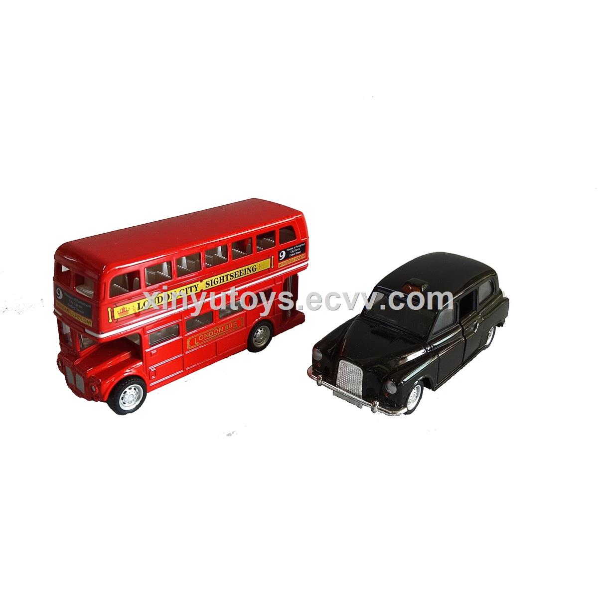 Xinyu 164 Scale Diecast Toys London Bus Taxi Vehicle