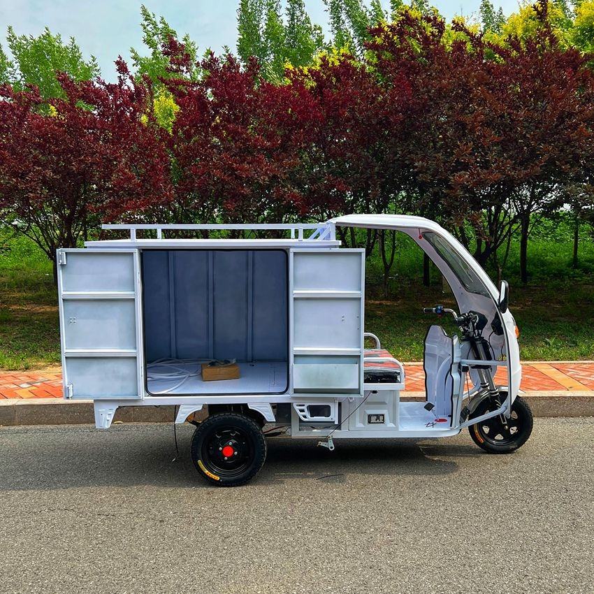 cheap etrikes adult delivery cargo tricycle enclosed cabin electric cargo 3 wheel