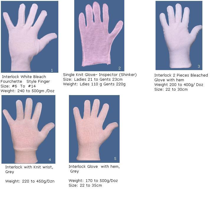 Cotton Interlock Glove White Glove Inspection Cotton Glove