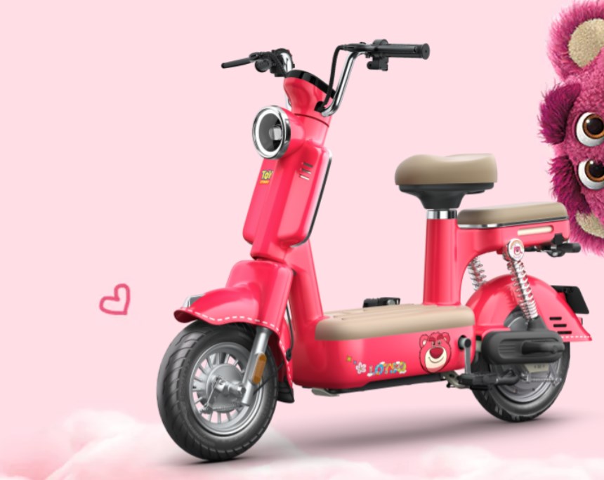 HighEnd Urban commuting Electric Bicycle NFC Bluetooth Start 3 Speed Gears 500w Power 3160km Range blue and pink