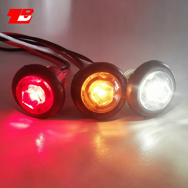 Waterproof 34 Round LED Side Marker and Clearance Light for Car Truck Trailer ATV UTV Lorry Van RV