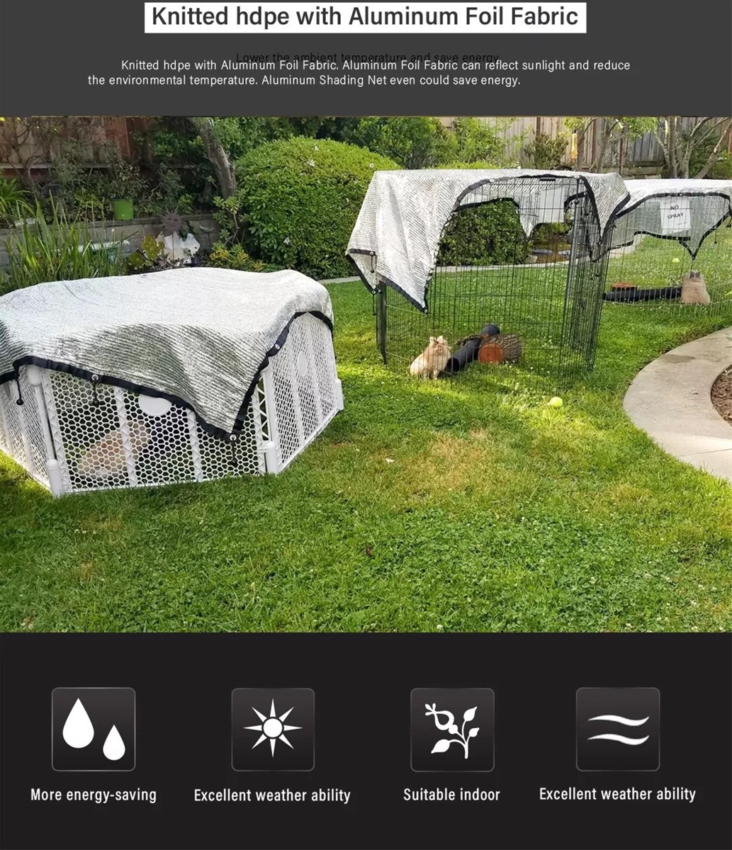 HDPE Shading Silver Aluminum Foil Shade Net For Flower Planting