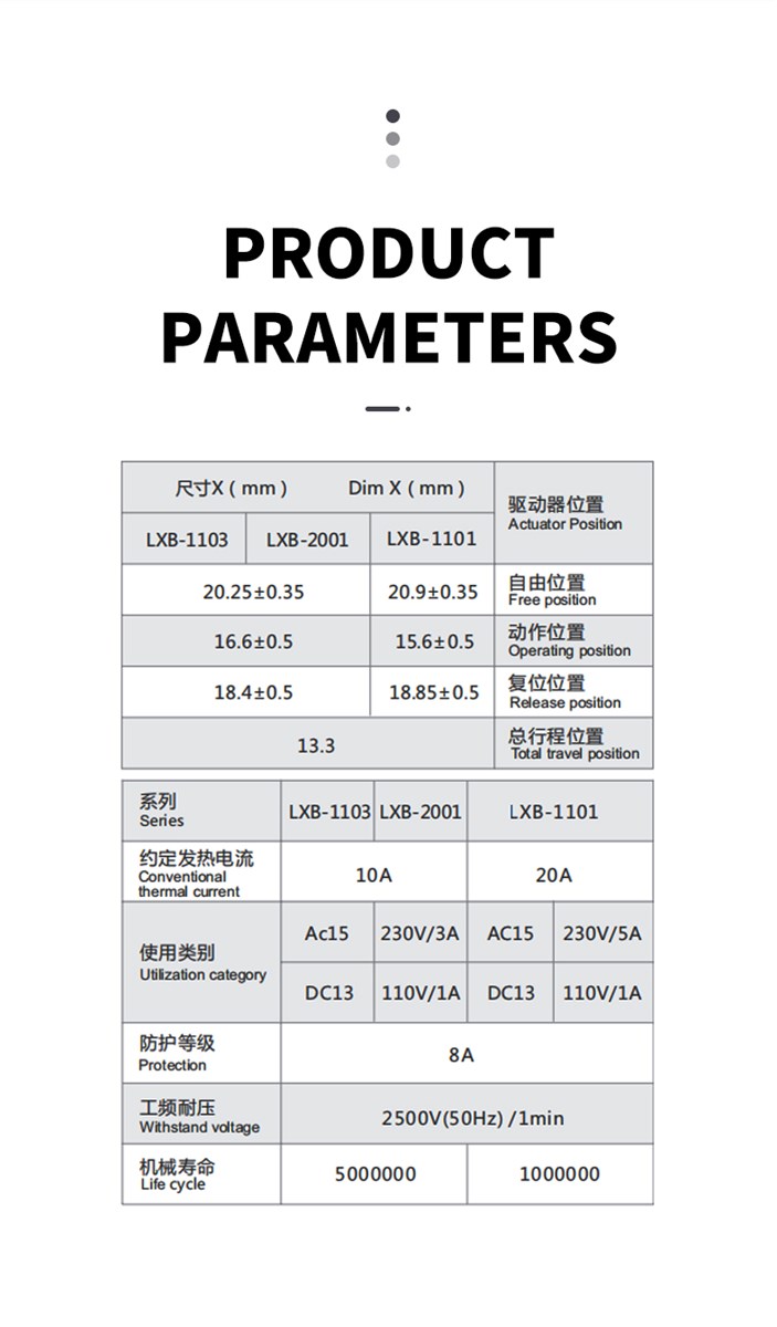 LXC Micro Switch for Traction Systems Selfcleaning Contact Silverplated Connector Support Customization