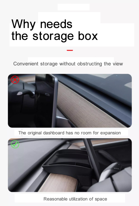 Center Console TPE Storage Box for MODEL3Y