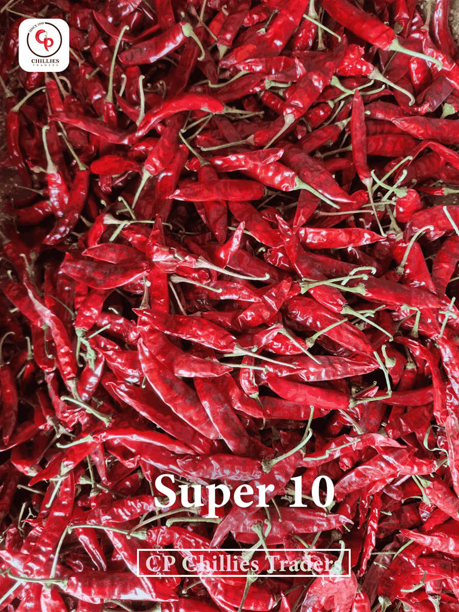 super10 super spicy guntur dry hotred chillies from cp chillies traders