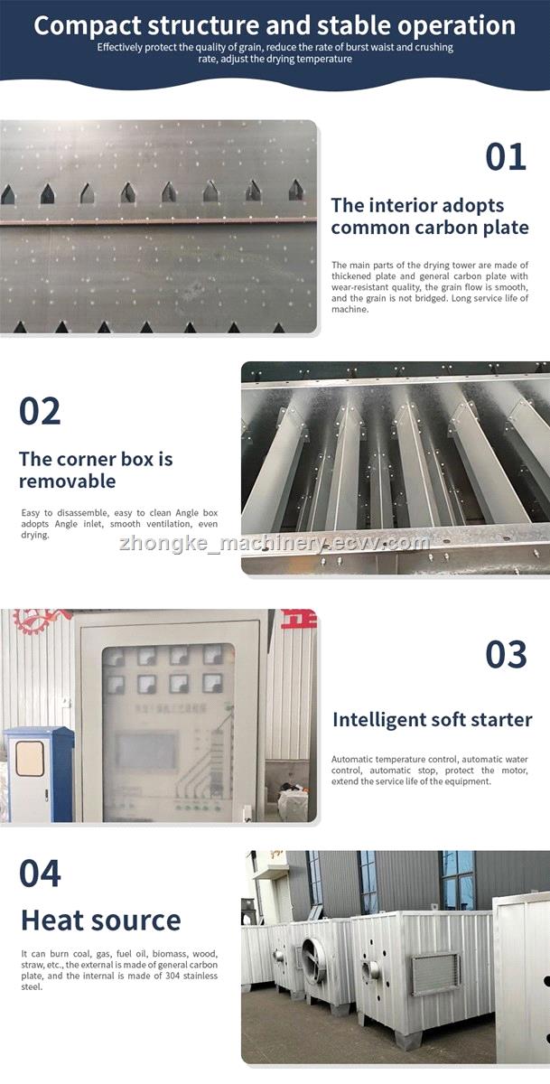 Factory Supply Cereal Grain Corn Rice Dryer Vertical Grain Dryer