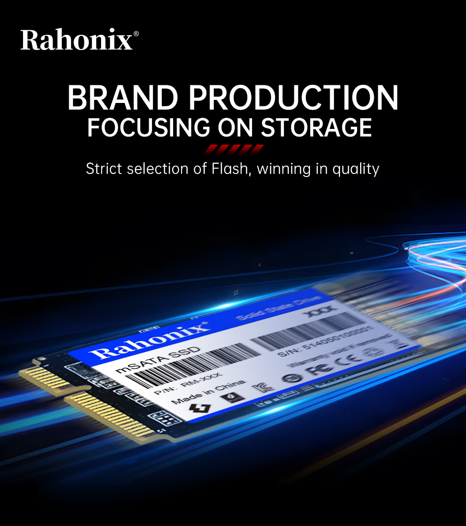 RM Series mSATA SSD read speed up to 560MBs