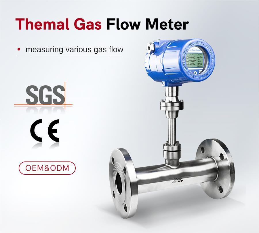 Digital Thermal Gas Mass Flow Meter with LCD High Accuracy Gas Mass Flow Measurement