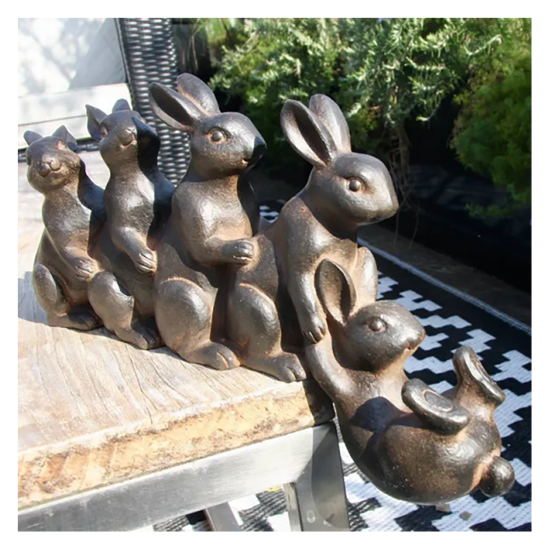 Wholesale custom pet sculpture bronze rabbit statue