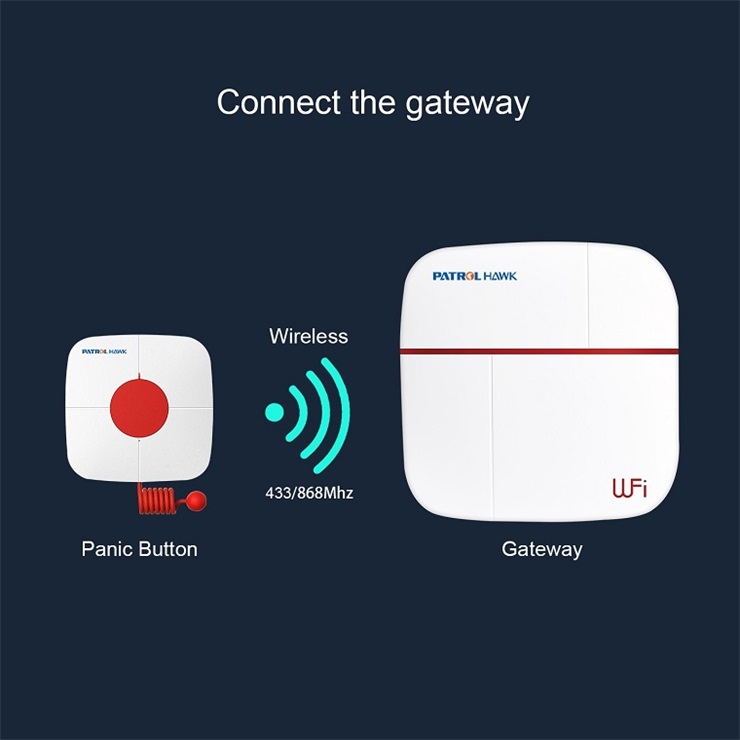 Wireless SOS Panic Button Alarm Button For Elderly Emergency Call APP Remote Controller