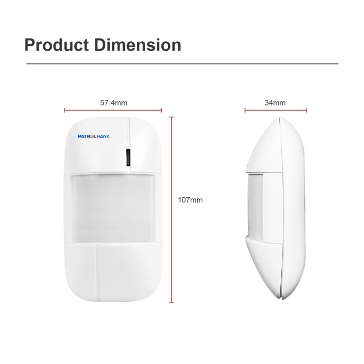 Wireless PIR Motion Sensor Human Body Sensor Infrared Detector Alarm for Intruder Alarm System