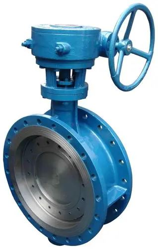 Fluorine lined manual flange butterfly valve